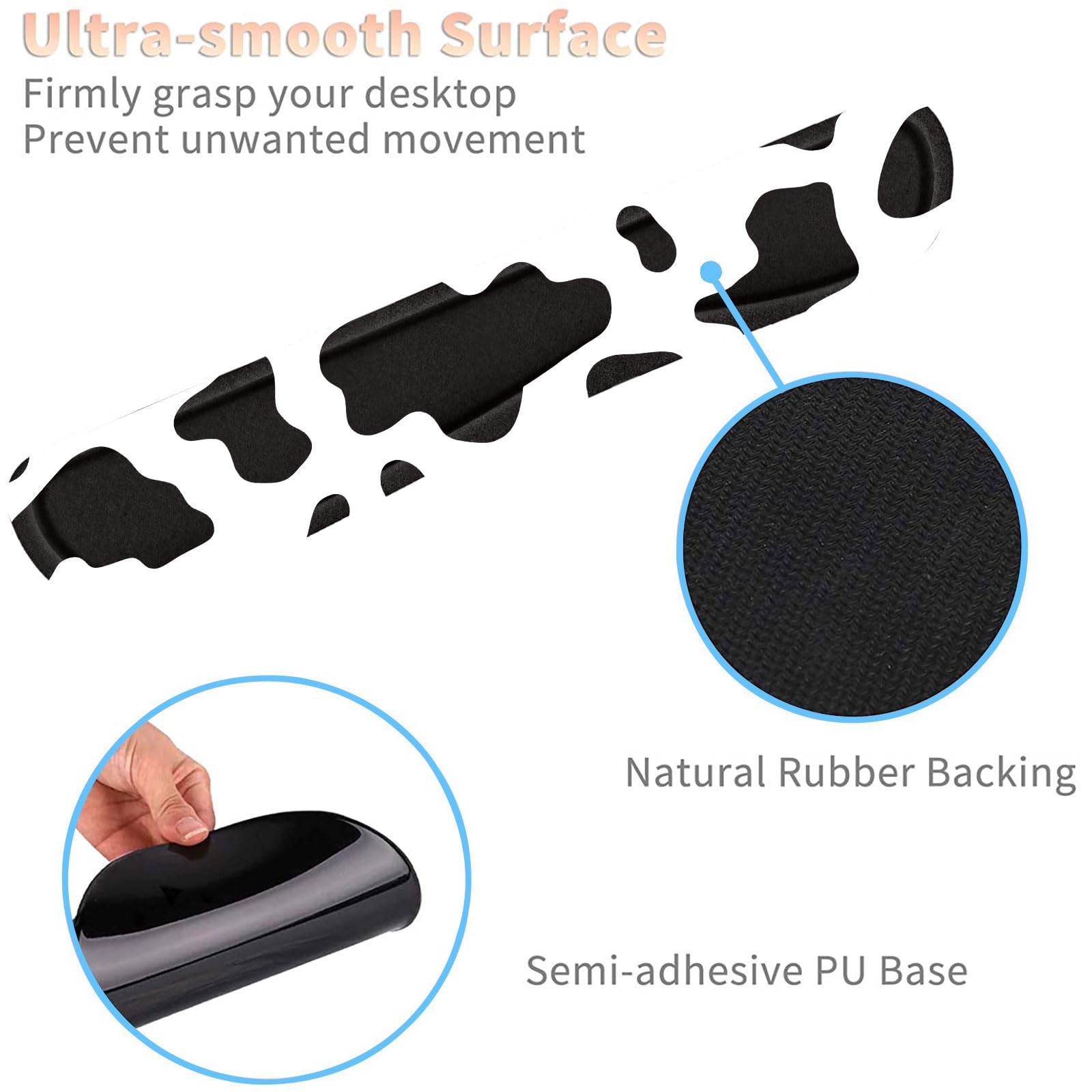 Keyboard Wrist Rest and Mouse Pad Wrist Support Set with Coasters,Ergonomic Gaming Mousepad for
