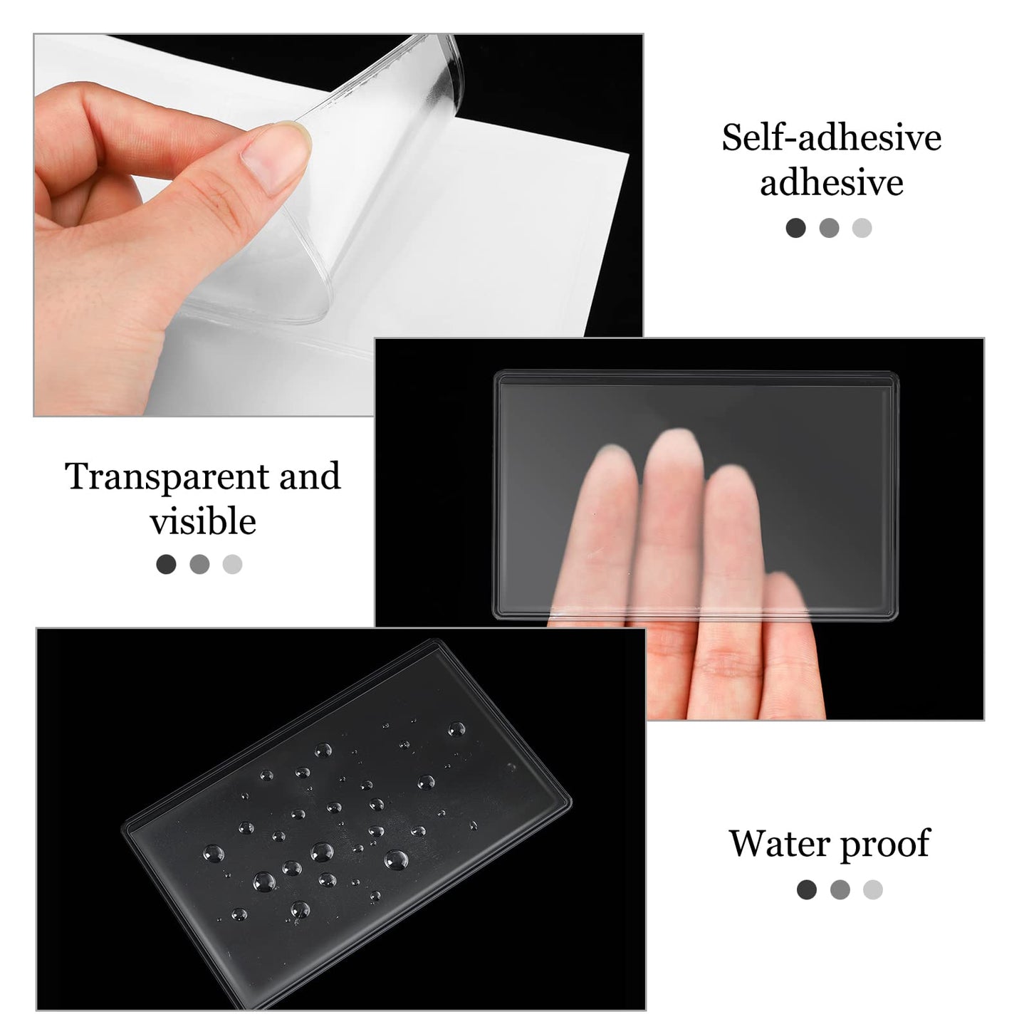 Chinco 100 Self Adhesive Pocket Index Card Pockets Index Card Holder Storage Tote Labels Pockets