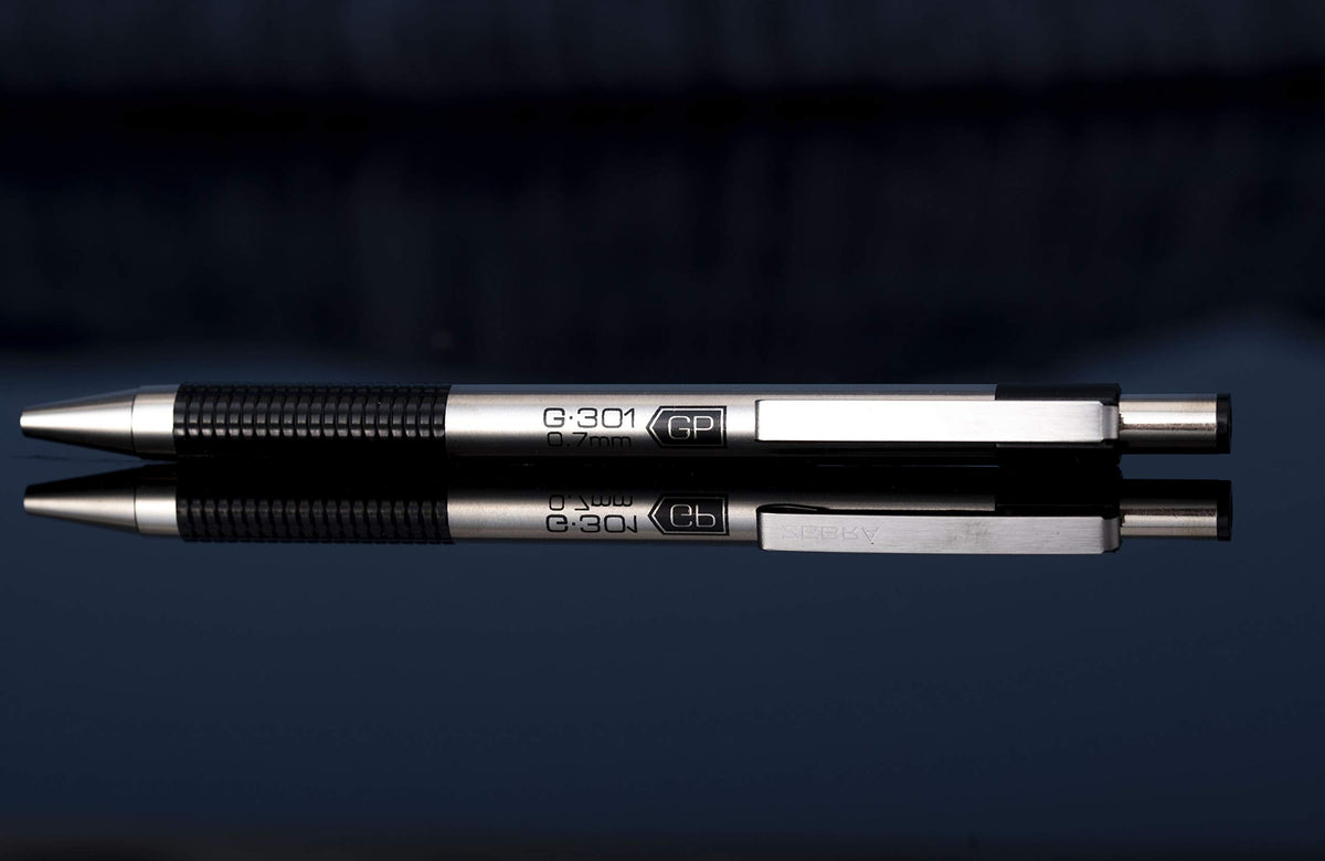 Zebra Pen STEEL G-301 Retractable Gel Pen, Blue Ink, 0.7mm, 12-Pack
