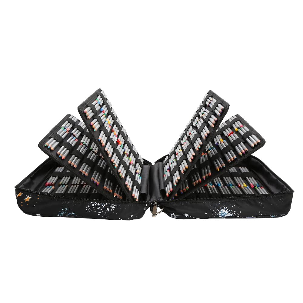 Lbxgap Portable Colored Pencil Case 480 Slots Pencil Case or 320 Gel Pen Case Large Capacity Pencil