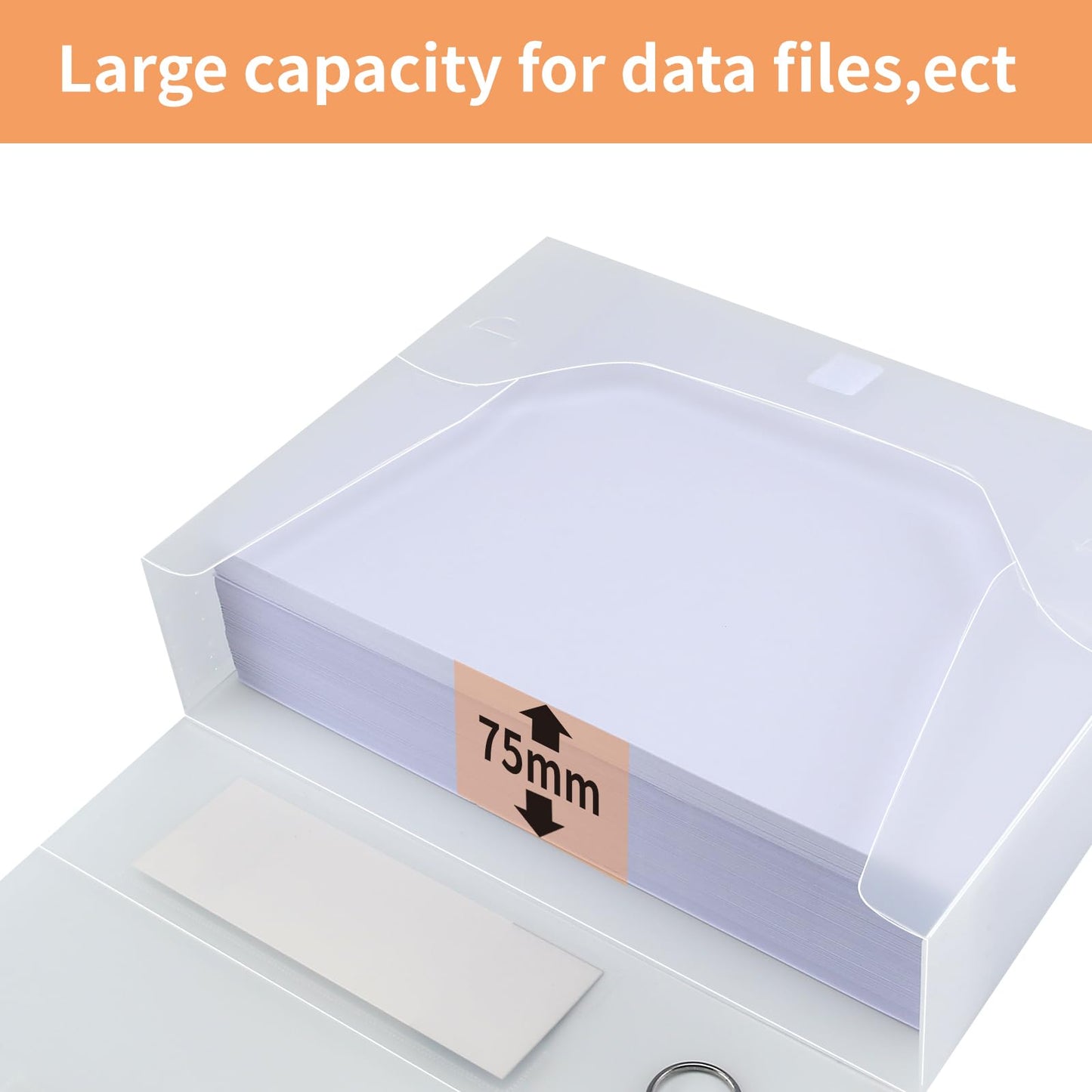 HUA JIE 6 Pack A4 Storage File Boxes Plastic Archives Cases,Transparent
