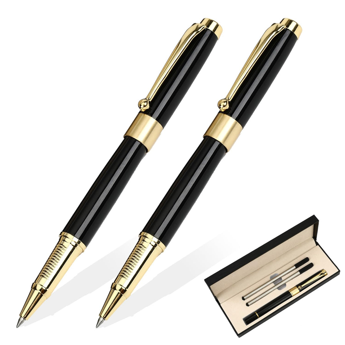 YIVONKA Ballpoint Pen Black Refill,Luxury Ballpoint Line width 0.5mm,Best Ball Pen Gift Set for Men