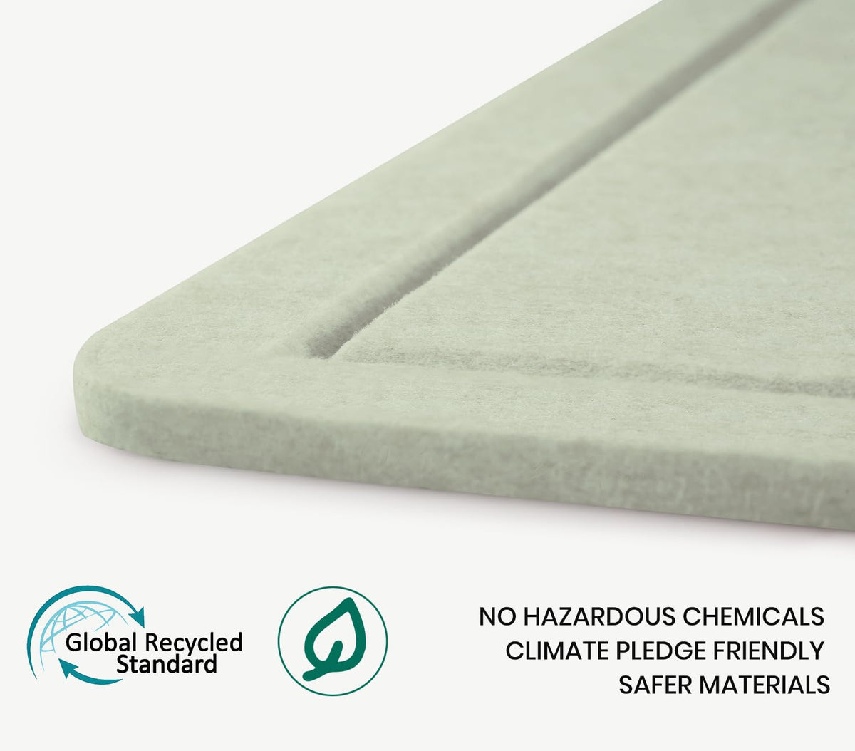 Bulletin Board 36" x 24" Felt Cork Board - Decorative Pin Board, Sage Green