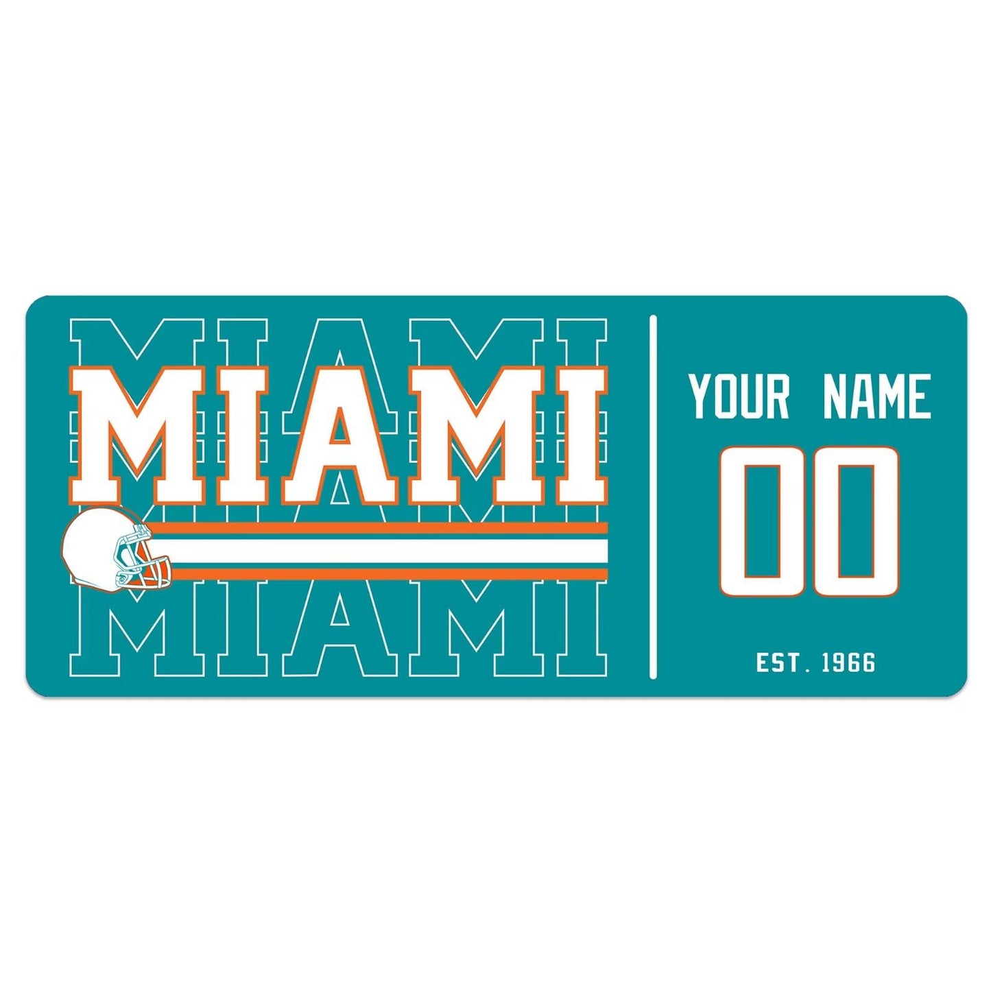 ANTKING Miami Mouse Pad Custom Name and Number Desk Pad for Men Women Youth Gifts