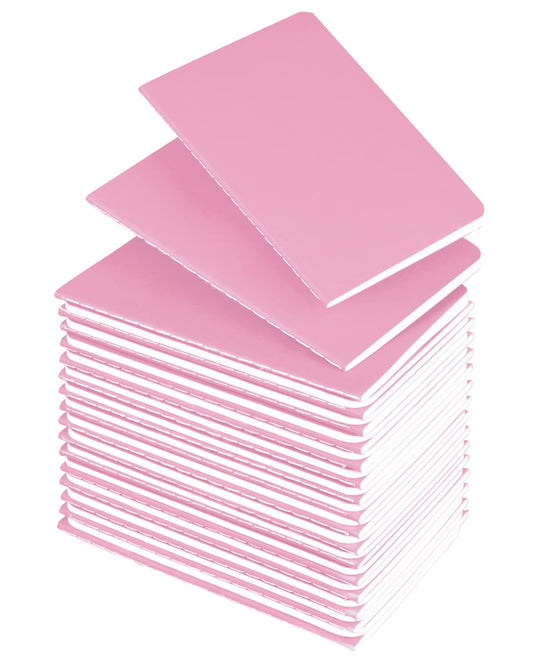 Mini Notebooks Bulk 3.5 x 5.5 Inches 36 Pack-Pink Cover Tiny Pocket Journal