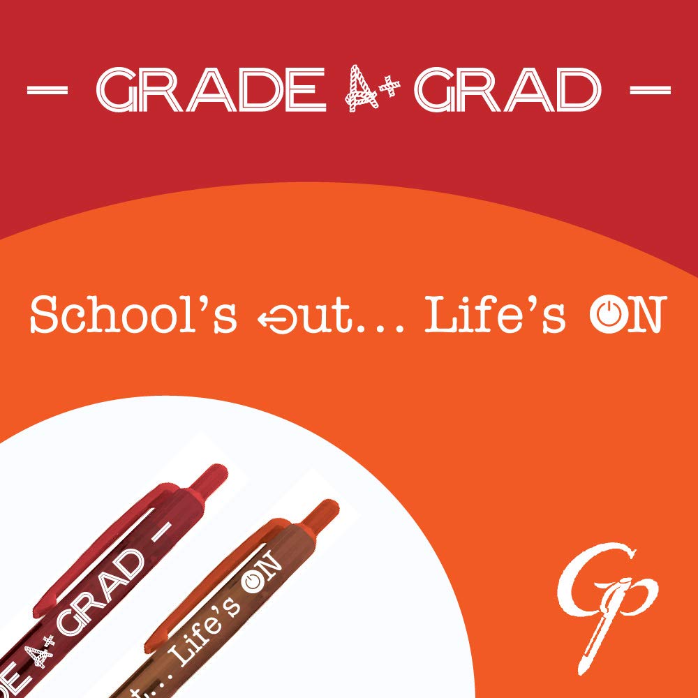 Greeting Pen 12 Translucent Graduation Pen Set, 3 Designs 46022