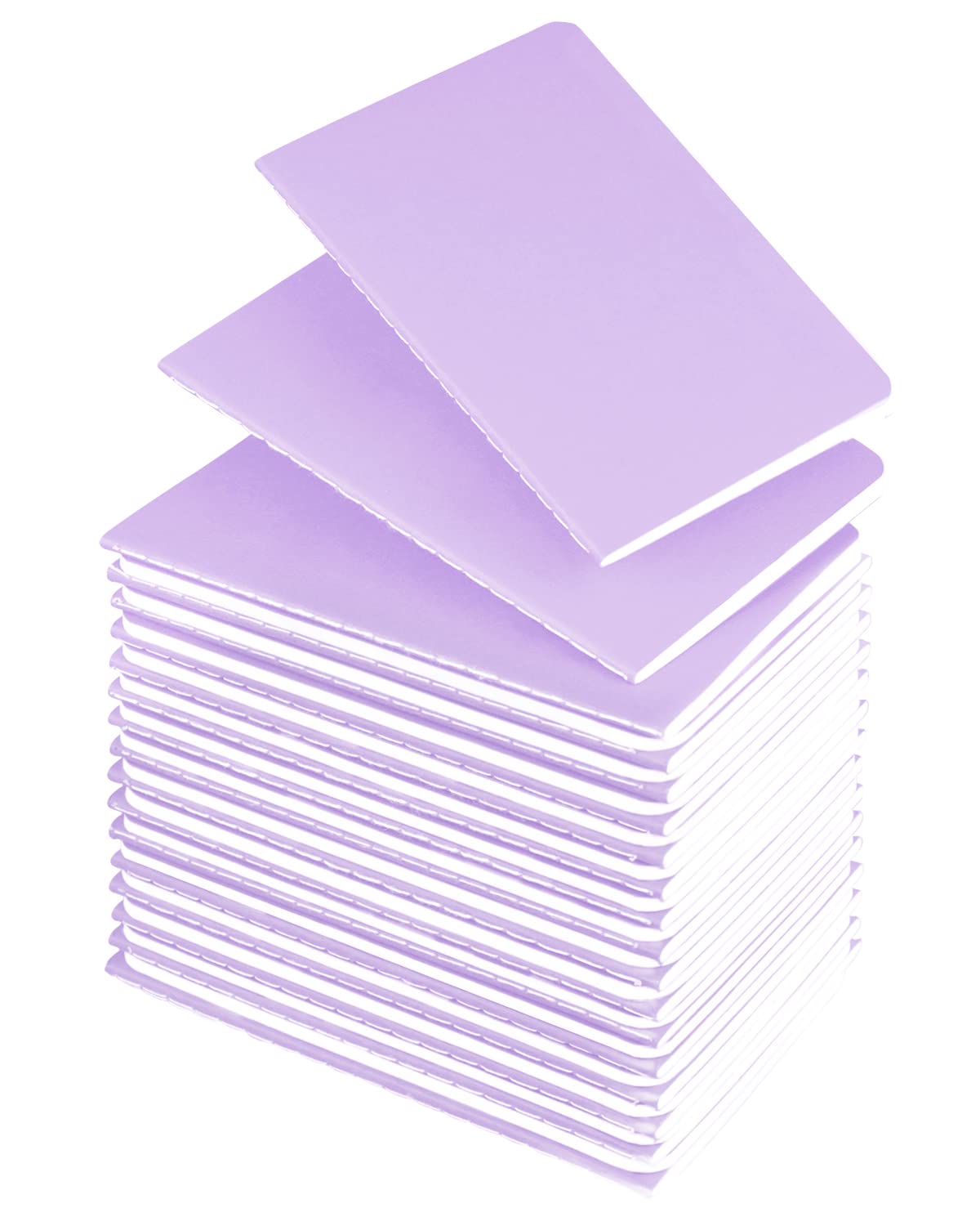 Lzerking Small Journal Mini Notebooks Bulk 36 Pack Pocket Notepads-Light Purple Cover 3.5 x 5.5