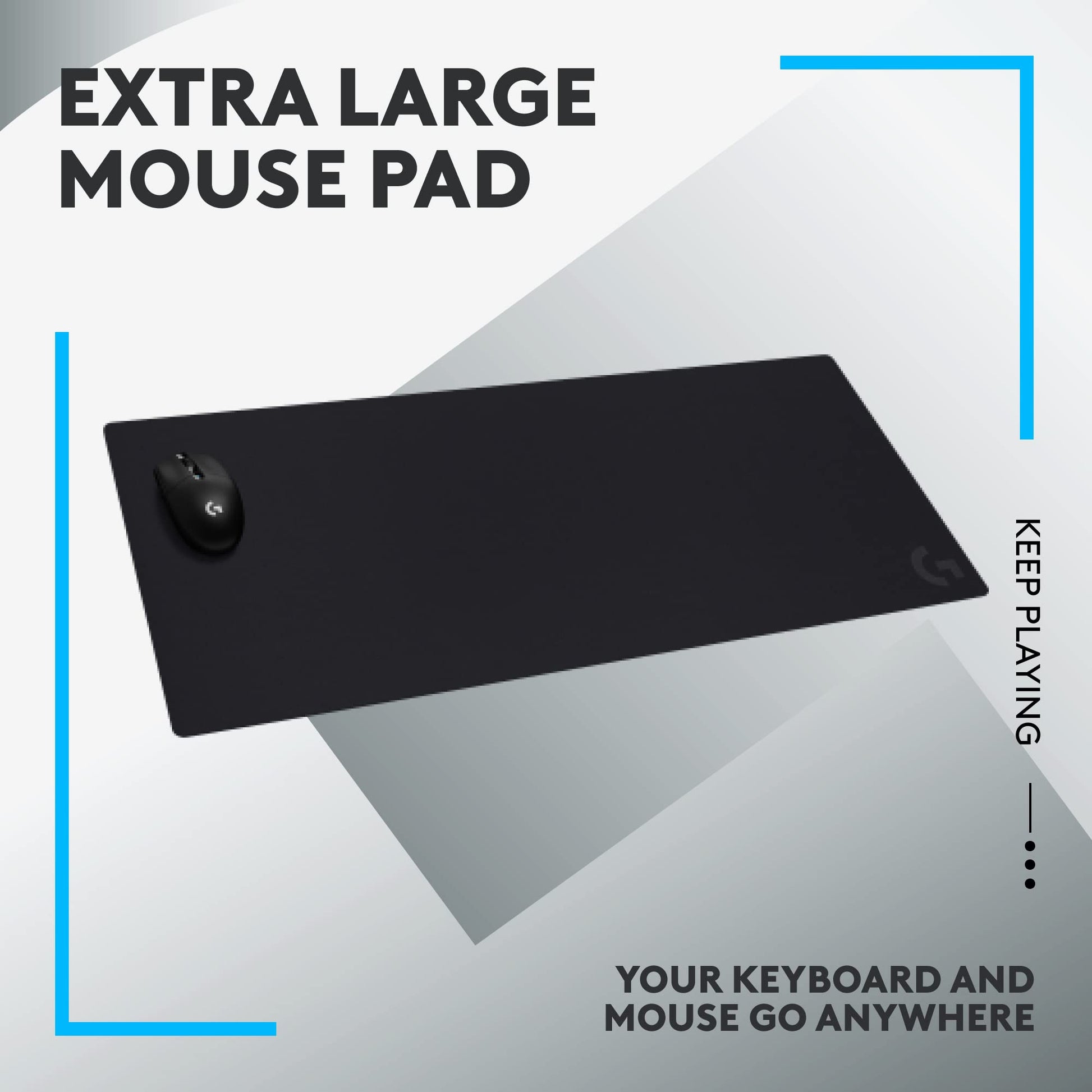 Logitech G840 XL Cloth Gaming Mouse Pad (900x400x3) - Black