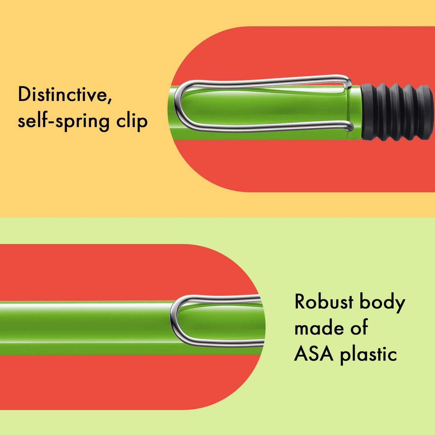 Lamy safari green - Ballpoint Pen with ergonomic grip & line width M - for pleasant long writing
