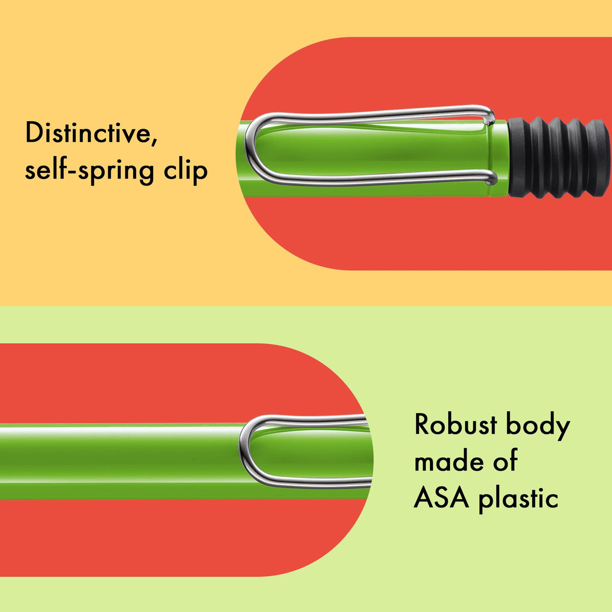 Lamy safari green - Ballpoint Pen with ergonomic grip & line width M - for pleasant long writing