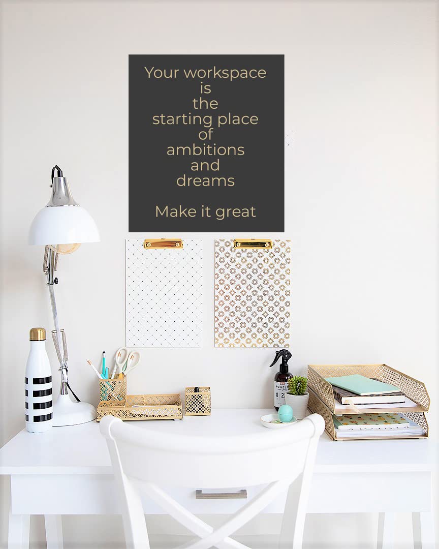 BLU MONACO | Gold Desk Organizer Set for Women 6 Piece | Mail Sorter Organizer Countertop with