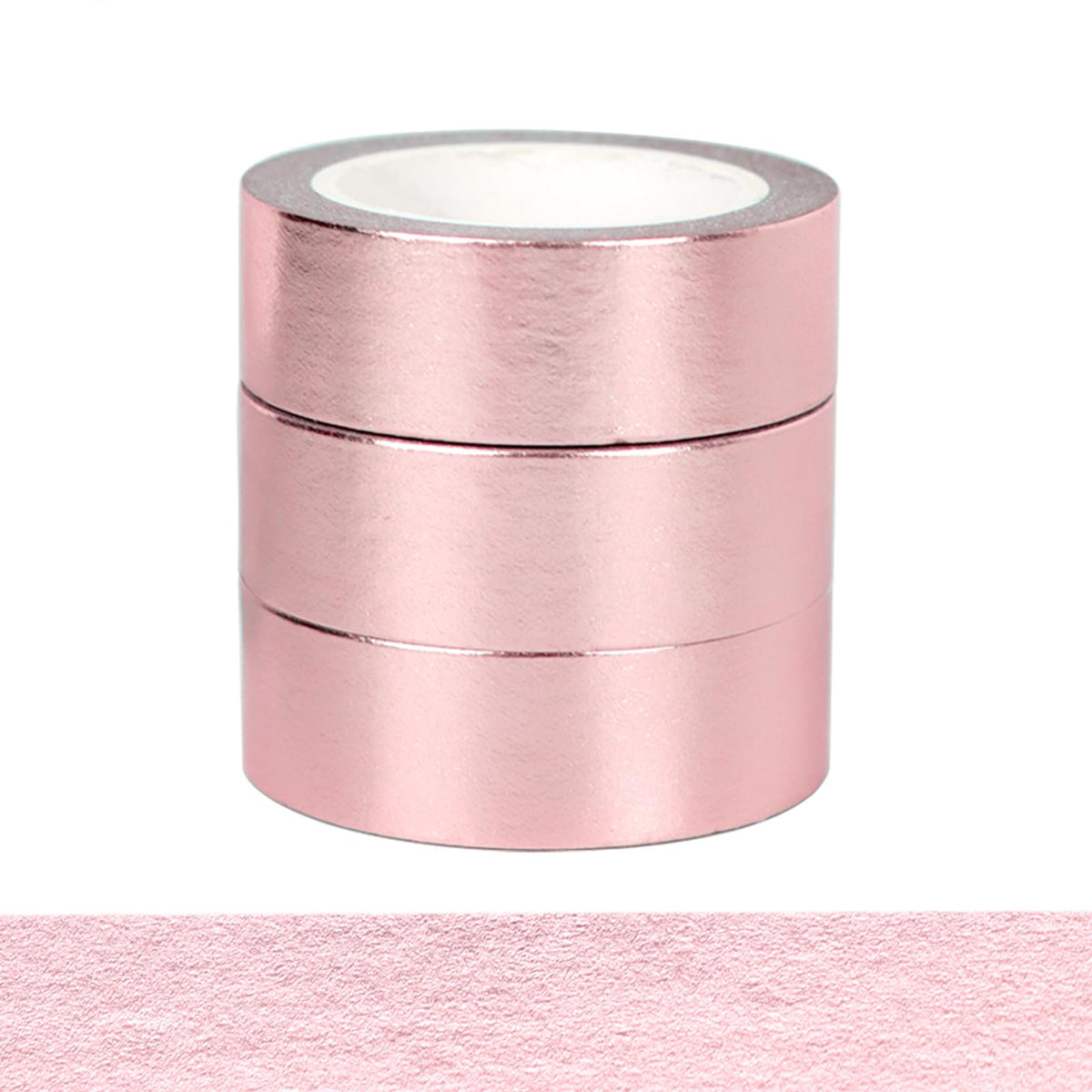 NatSumeBasics 3 Pink Foil Washi Tape Champagne Metallic Masking Craft Tapes