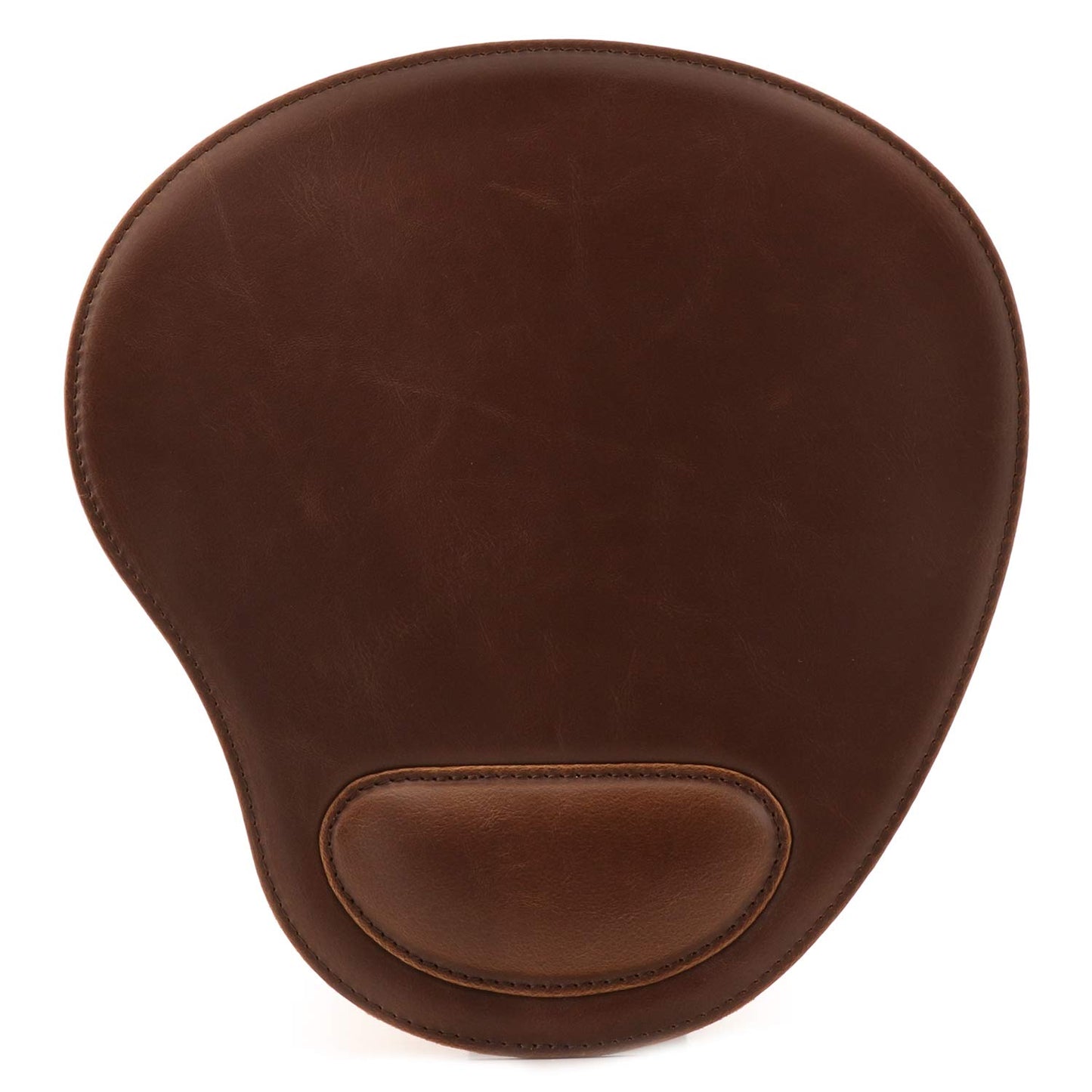 Londo PU Leather Oval Shape Non-Slip Mousepad with Wrist Rest Support, Waterproof Surface, Comfort