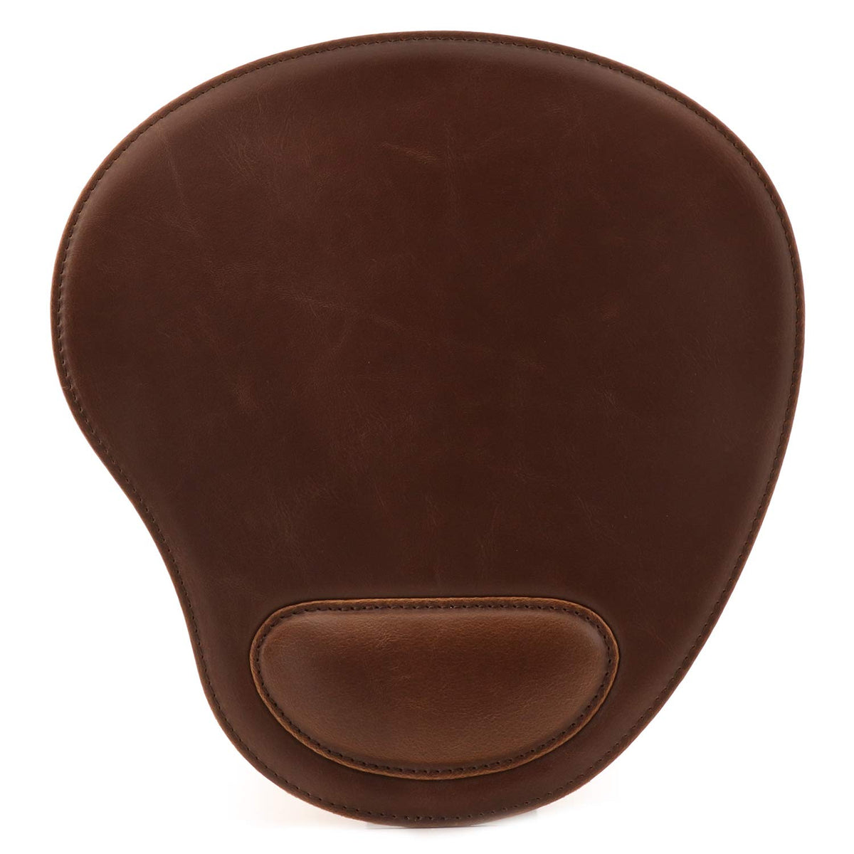 Londo PU Leather Oval Shape Non-Slip Mousepad with Wrist Rest Support, Waterproof Surface, Comfort