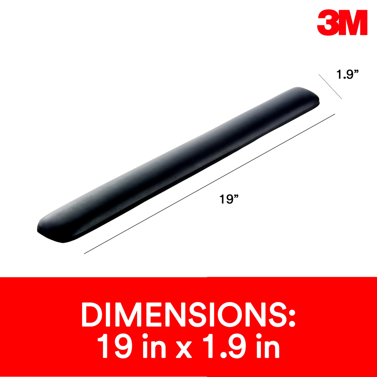 3M Gel Wrist Rest for Keyboards, Soothing 3M Gel Technology and Satin Smooth Cover for All Day