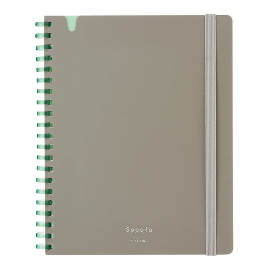 KOKUYO Graph Journal Notebook, Sooofa 7.2'' x 5.5'' Soft Ring Notebook for Women 4mm Grid Ruled, 80