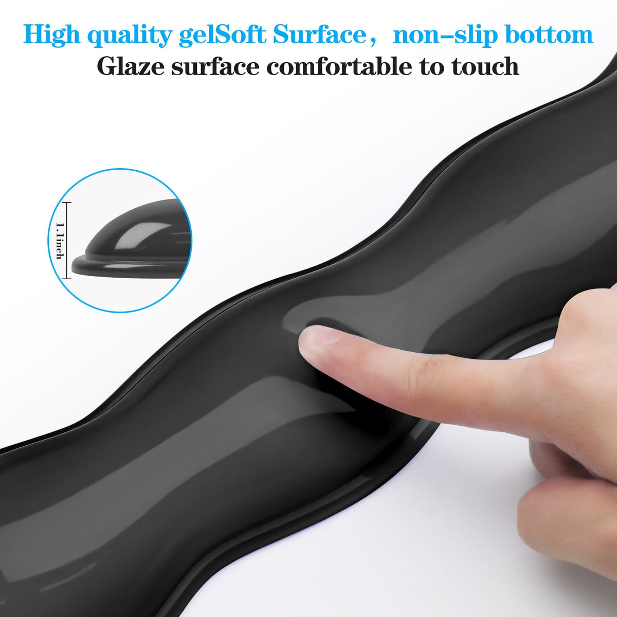 ABRONDA Gel Wrist Rest for Keyboard and Mouse, Wrist Rest for Keyboard, Mouse Wrist Support, Pain