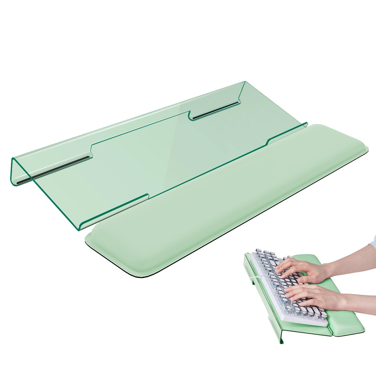 Laborio Computer Keyboard Wrist Rest, Keyboard Riser Stand for Desktop