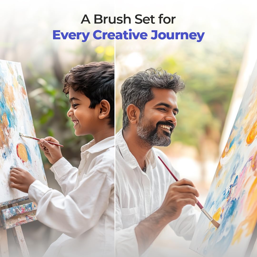 Camlin Champ Brush Set - Pack of 7 (Multicolor)