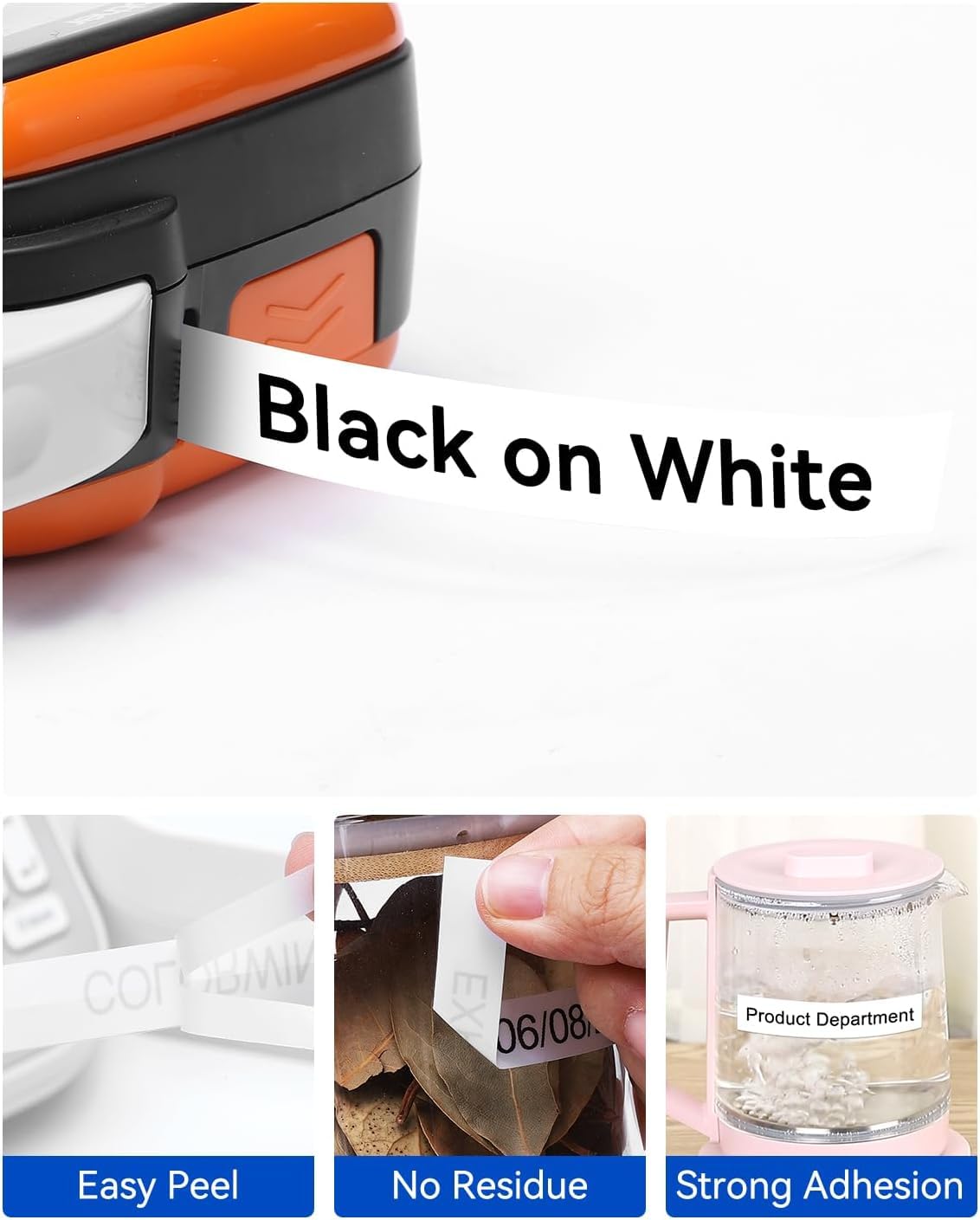 TZ Tape Replacement for P Touch Tape 12mm 0.47" Laminated White TZe-231