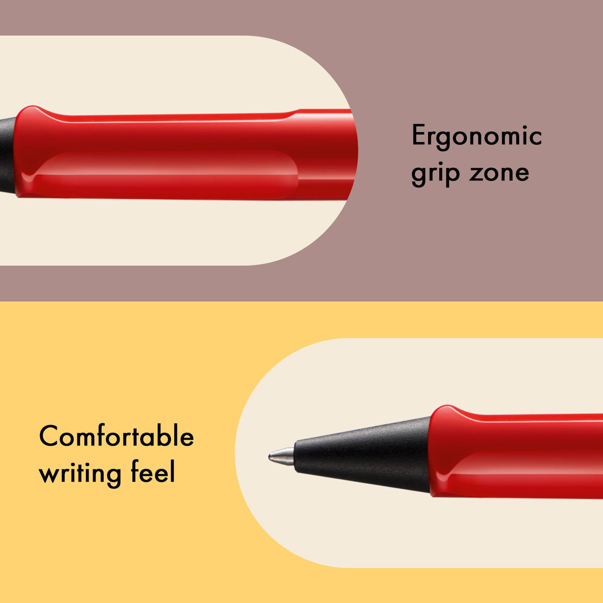 Lamy safari red - Ballpoint Pen with ergonomic grip & line width M - for pleasant long writing