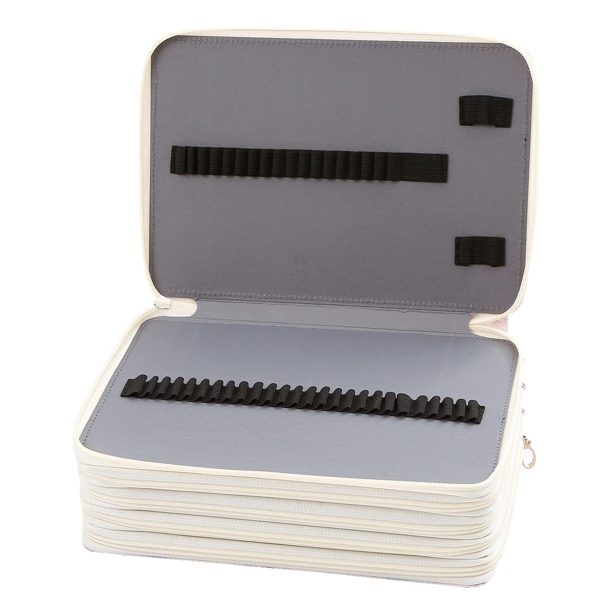 Lbxgap Portable Colored 250 Slots Pencil case Organizer with Printing Pattern for Watercolor Pens