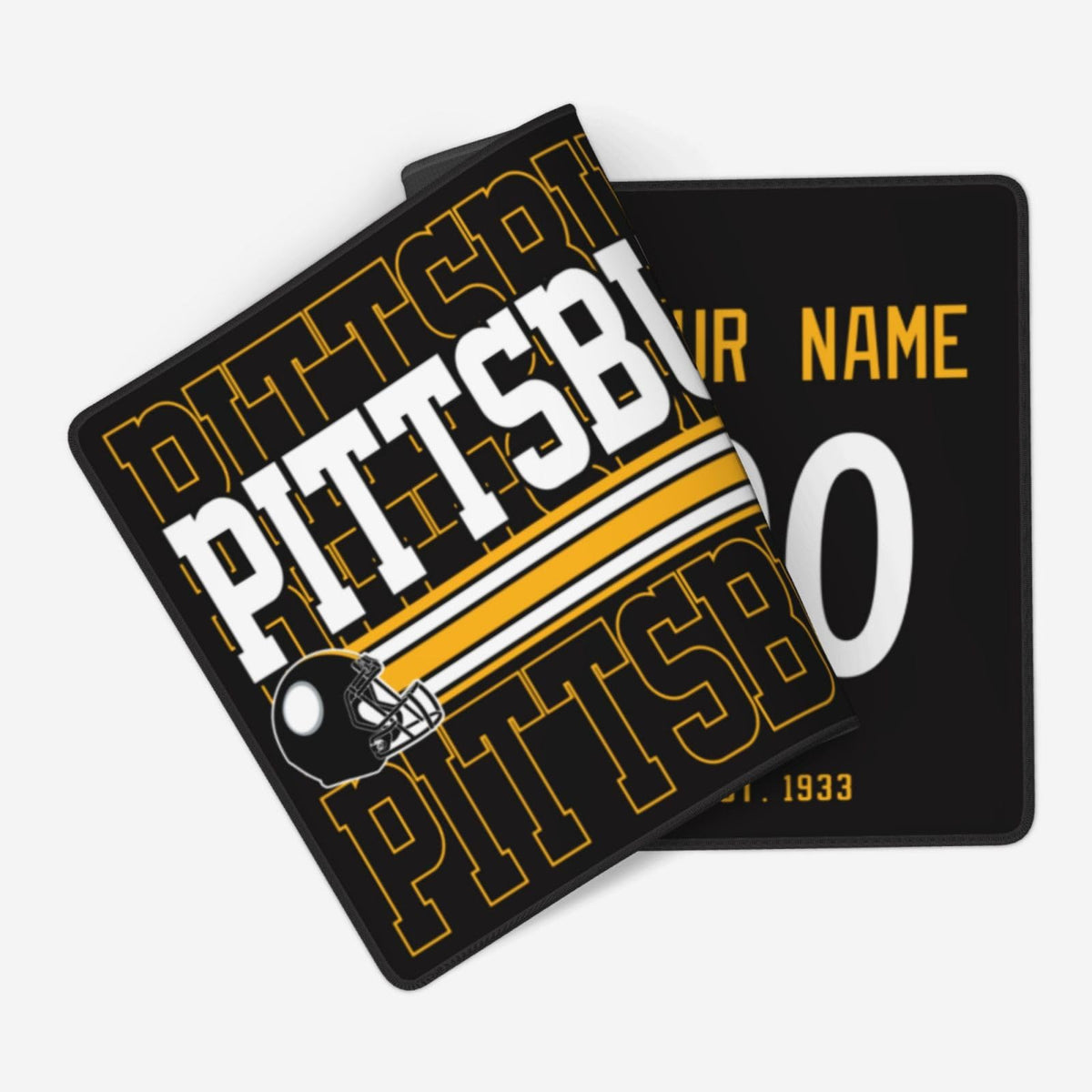 ANTKING Pittsburgh Mouse Pad Custom Name and Number Desk Pad for Men Women Youth Gifts