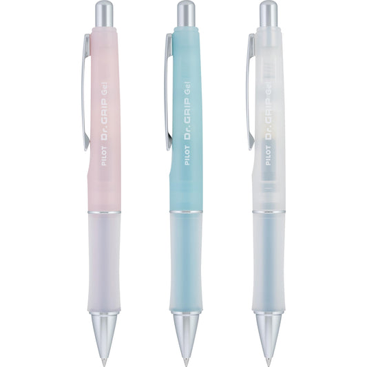 PILOT Dr. Grip Serenity Gel Pens, Fine Point 0.7mm, Black Ink, 3-Pack