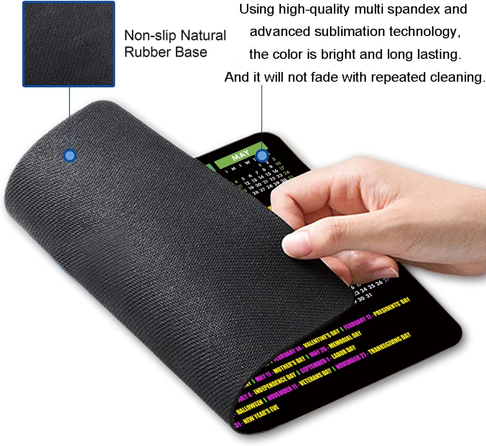 KUOSGM Mouse Pad, Premium-Textured Mouse Mat, Non-Slip Rubber Base Mousepad for Laptop, Computer &