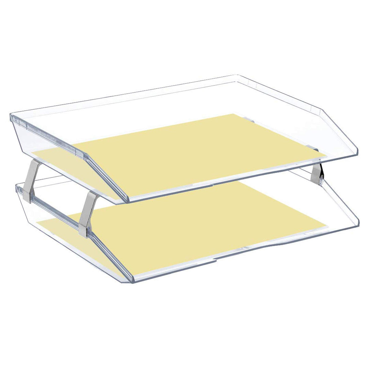 Acrimet Facility 2 Tier Letter Tray, Side Load, Letter Size/A4, Desktop File Organizer, Plastic
