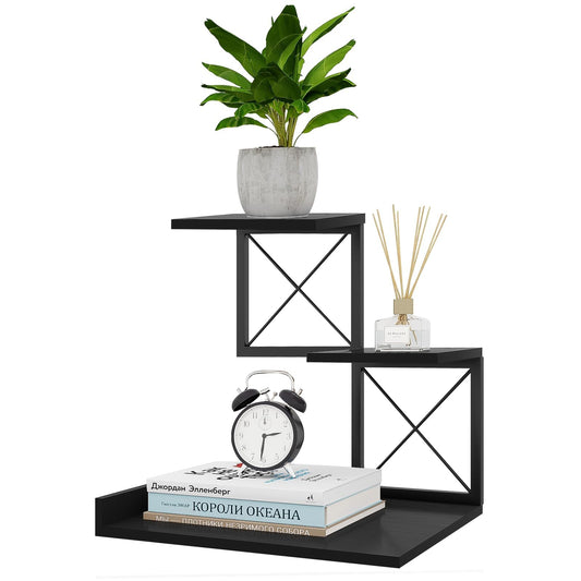 ELITEROO Wood Desktop Shelf, 3 Tier Desk Shelves Small Bookshelf Organizer, Office Storage Rack and