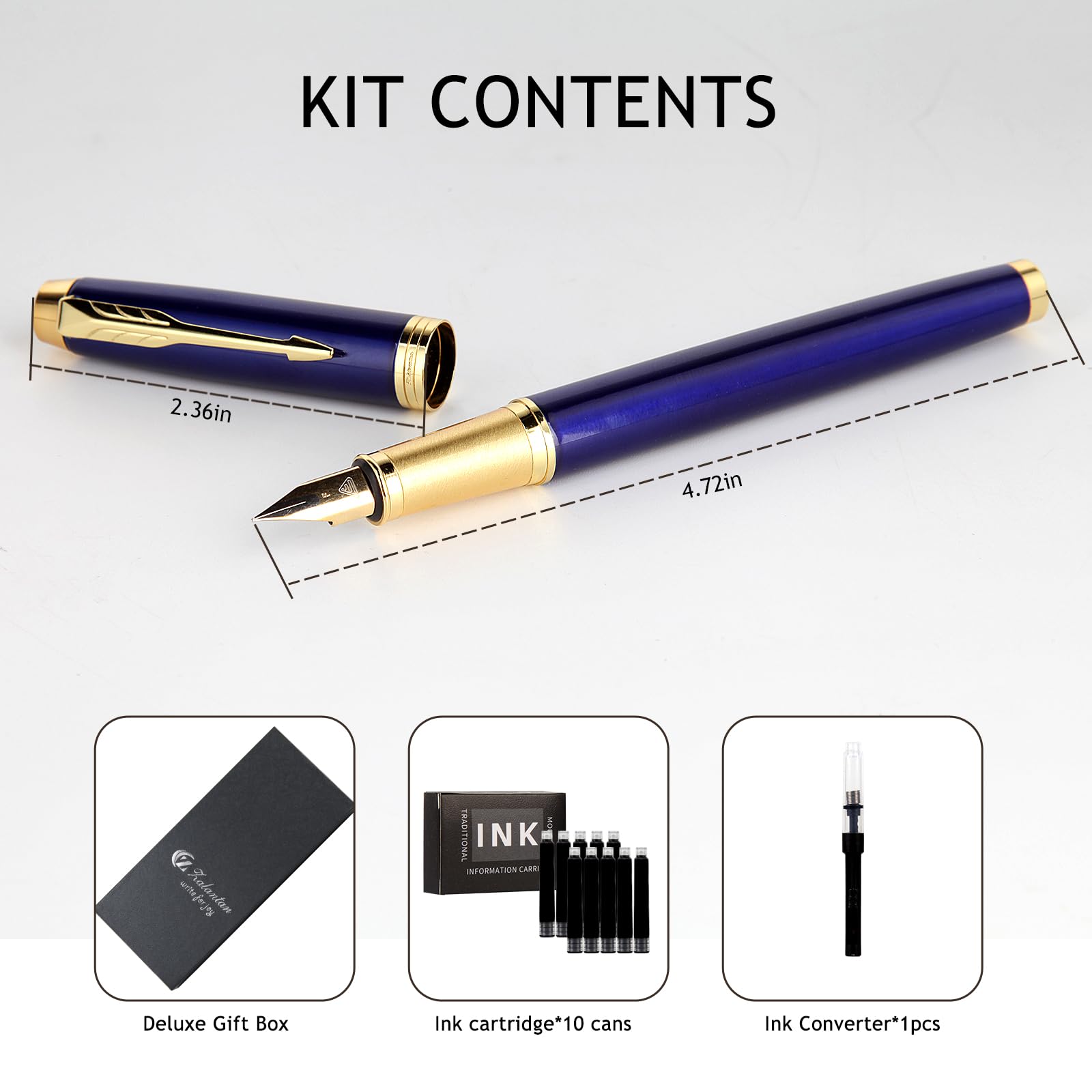 Zalantan Fountain Pen,luxury pens,Fine point smooth writing pens for journaling fancy pens with