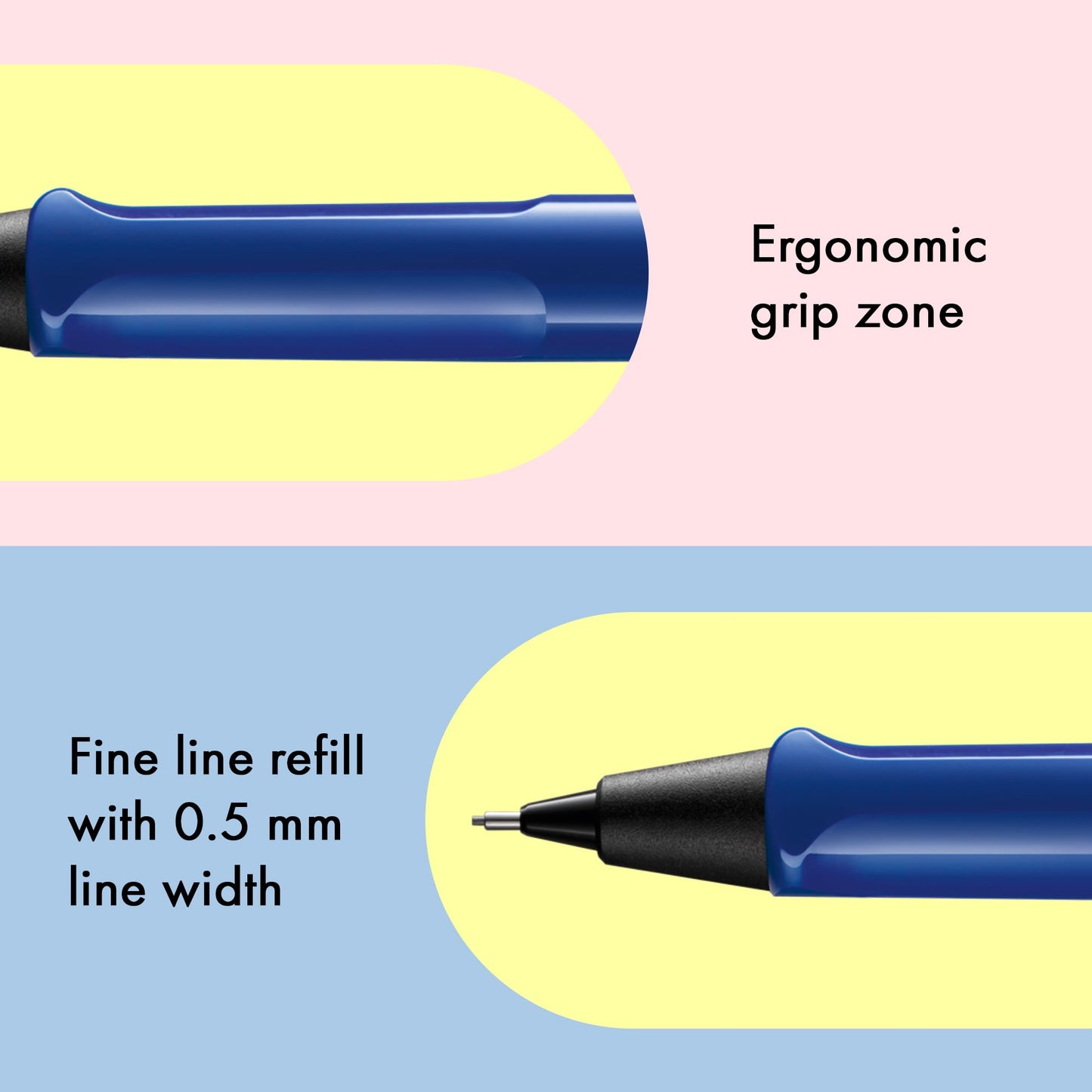 LAMY safari blue - Mechanical Pencil with ergonomic grip & body made of robust ASA plastic - ideal