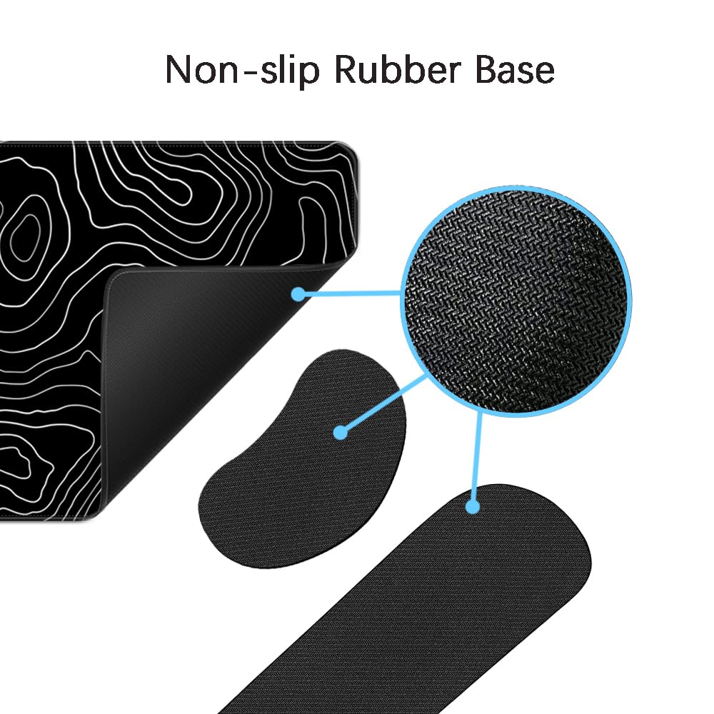 Desk Mat, Large Gaming Mouse Pad with Wrist Rest, 4 in1 XXL Mouse pad+Keyboard Wrist Rest+Mouse Pad