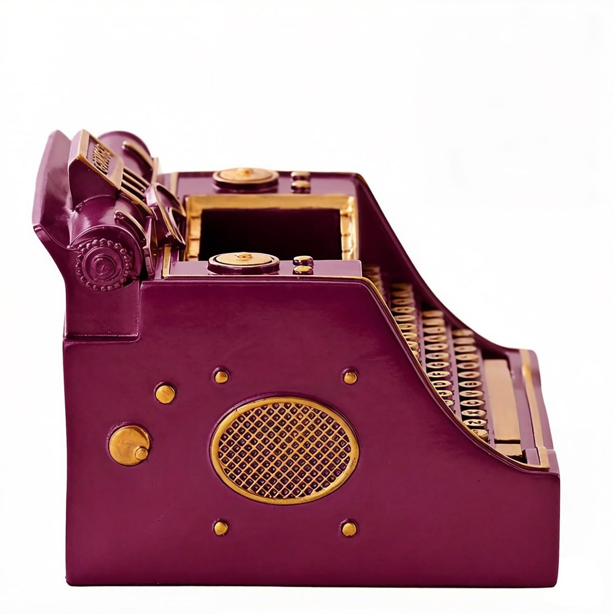 Amoysanli Retro Typewriter Pen Holder Desk Organizers for Writer's Purple
