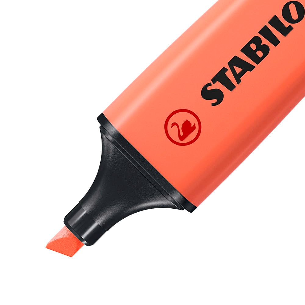 Highlighter - STABILO BOSS ORIGINAL Pastel - Pack of 10 - Mellow Coral Red
