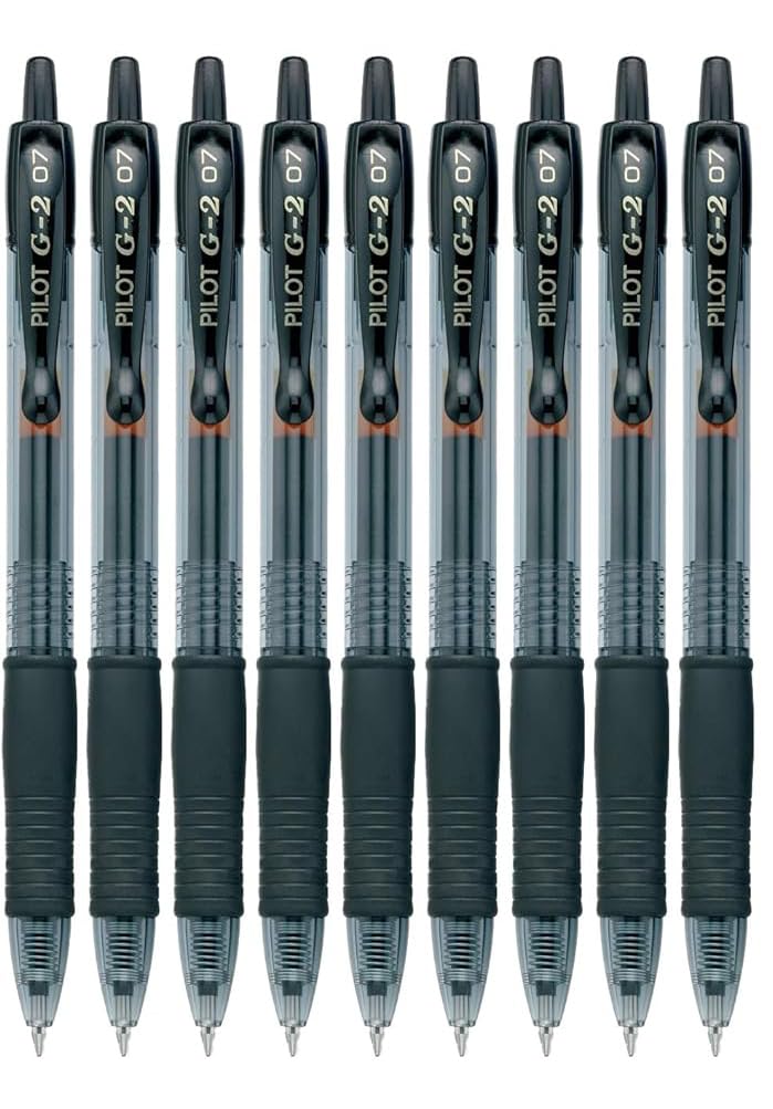 Advantage Gifts G2 Retractable Premium Gel Ink Roller Ball Pens Fine Point Fine Point (.7mm) Black