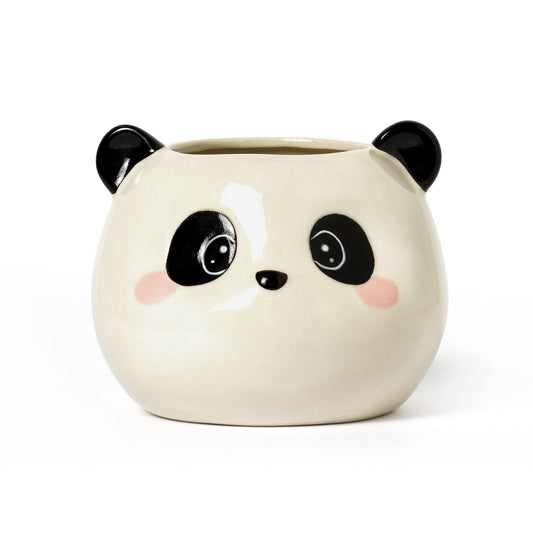 LEGAMI - Ceramic Pen Holder, Panda Theme, Desk Friends, Hand Painted, Gift Idea, Desk Organizer