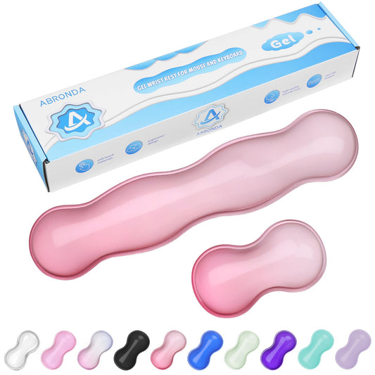 ABRONDA Gel Wrist Rest for Keyboard and Mouse, Wrist Rest for Keyboard, Mouse Wrist Support, Pain