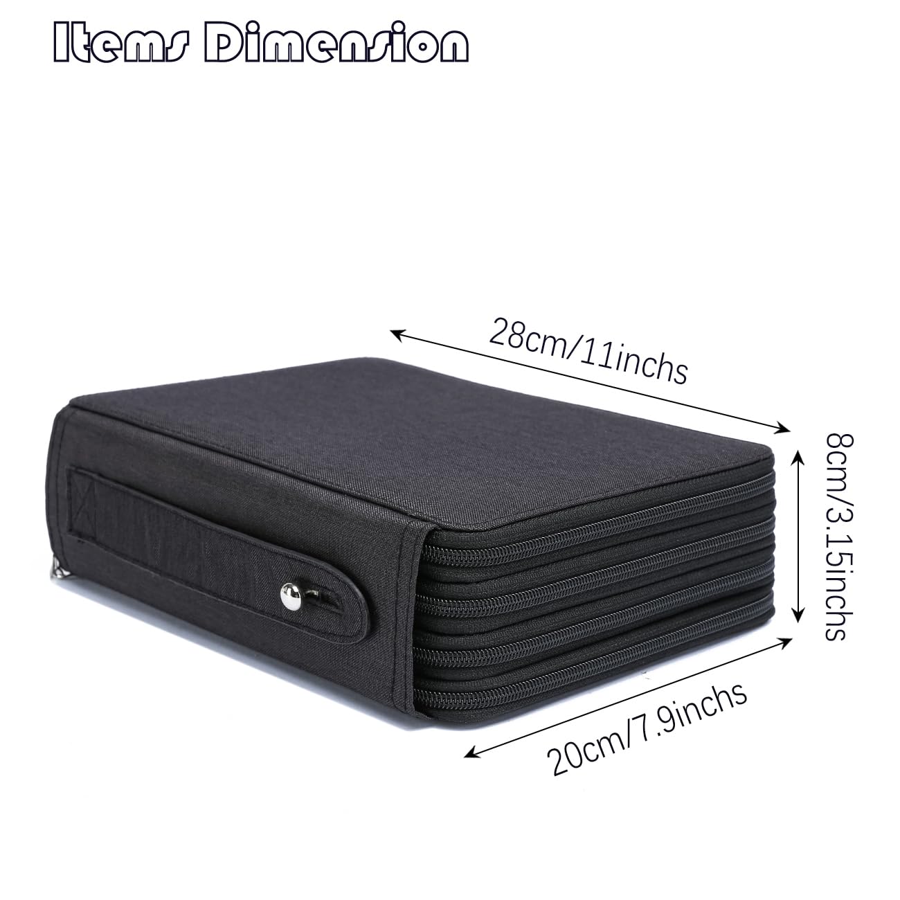 YOUNGCOL 200 Slots Colored Pencil Case Holder Large Capacity Color pencil organizer Storage (Black