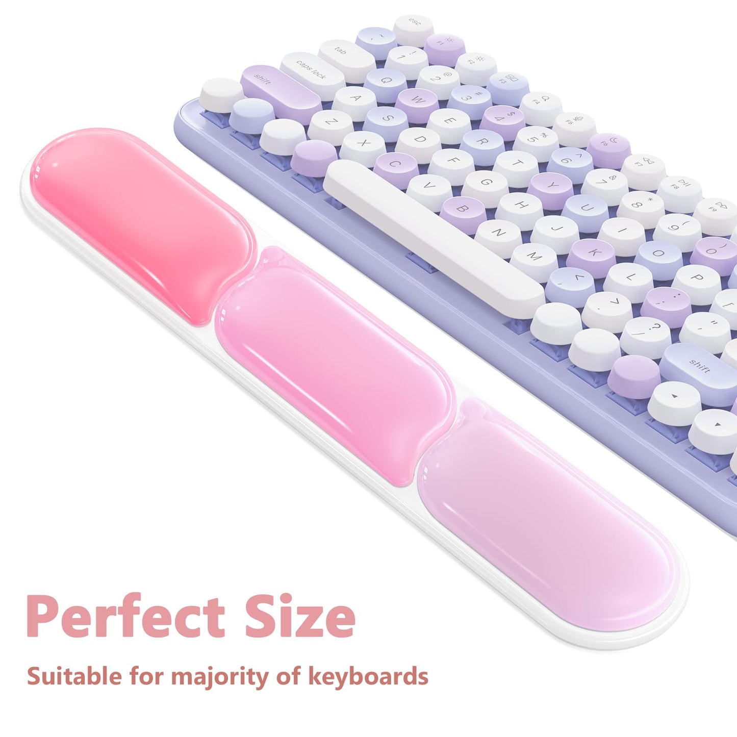 AKIT Ergonomic Mouse Pad and Keyboard Wrist Rest Set,Gel Mousepad,Rose Pink