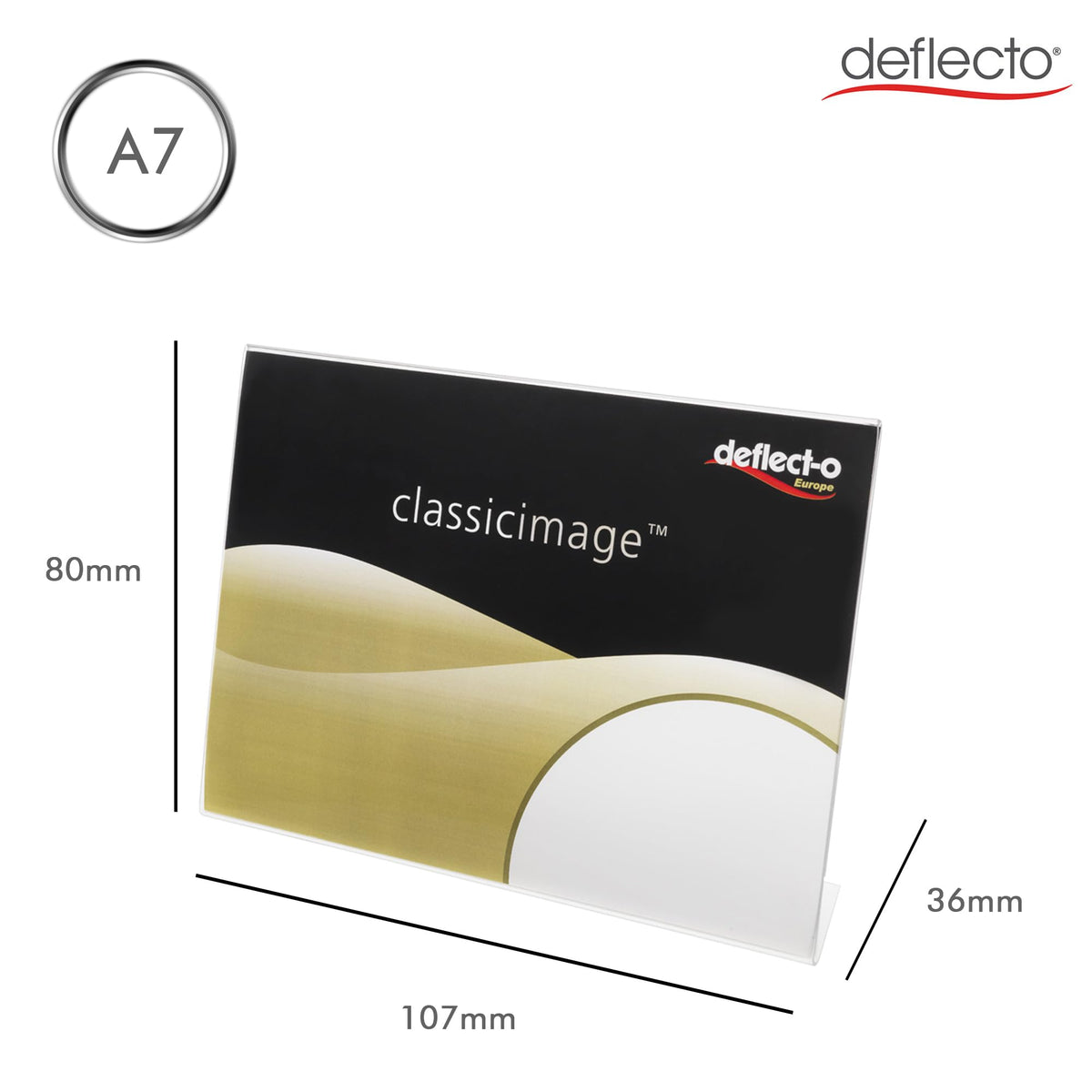 Deflecto A7 Landscape Slanted Sign Holder