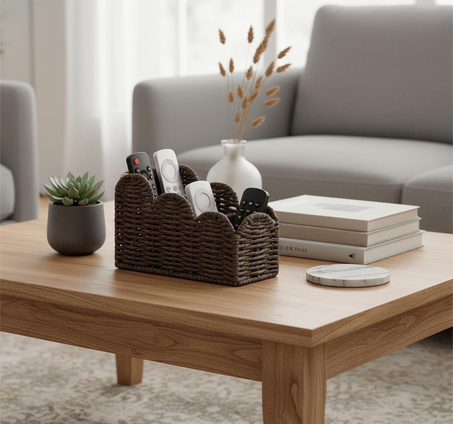 CubesLand Bedside Table Desk Organizer Caddy, Remote Pen&Pencil Holder Cup