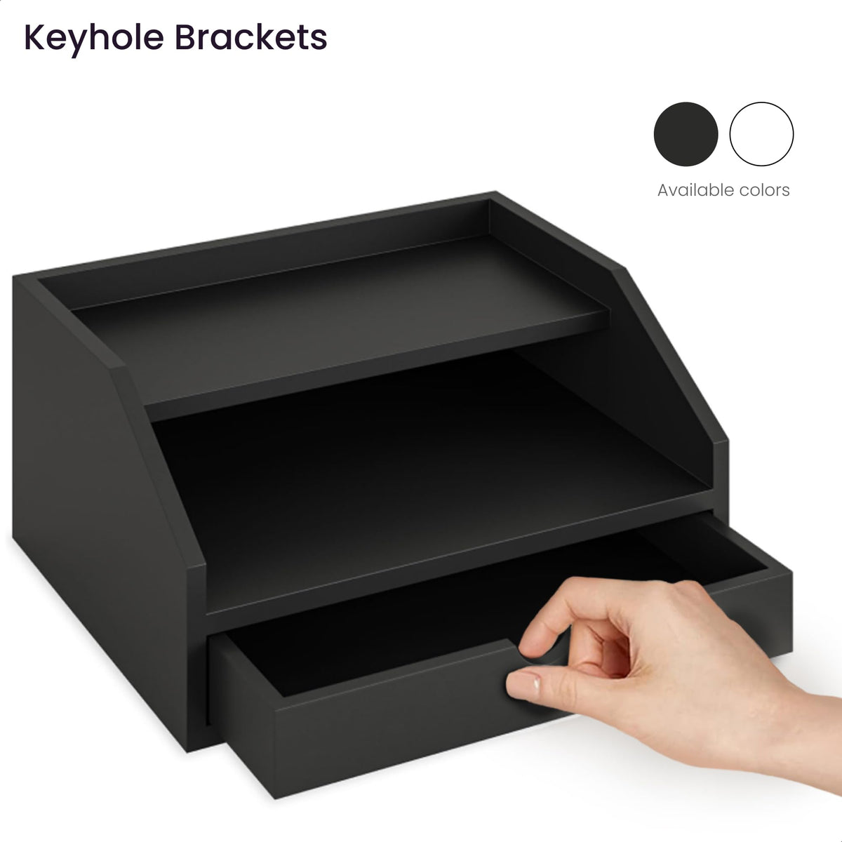 Ballucci Desk Organizer with Drawer, 2 Tier Paper Office Supplies Desk Organizer, 13 2/5" x 9 3/5"