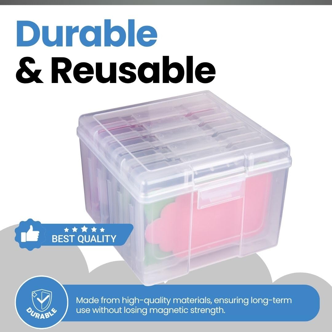 ArtBin 6947ZZ Photo & Craft Organizer Set, Large Box with [5] Plastic Storage Cases Inside, Clear