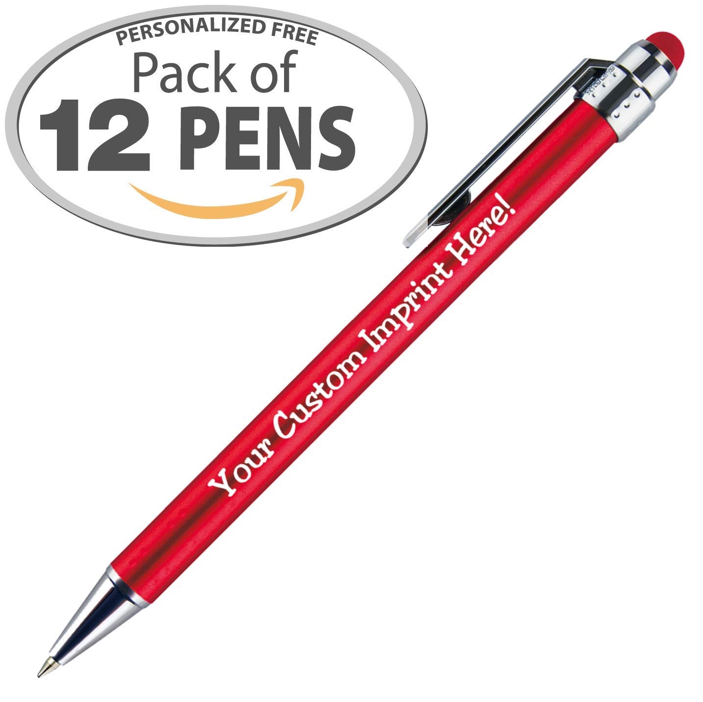 Personalized Pens with Stylus Tip -Bright Vibes- Click action - Custom - Black writing - Printed