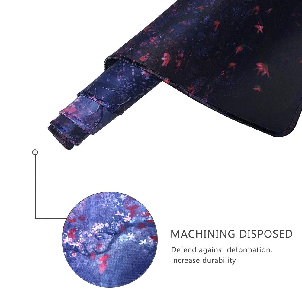 Cmhoo XXL Professional Large Mouse Pad & Computer Game Mouse Mat (35.4x15.7x0.1IN, 90x40 Forest)