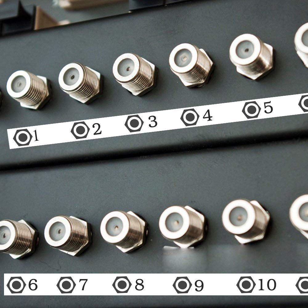 Permanent Polyester Labels 1/2" Black Print on White Tape