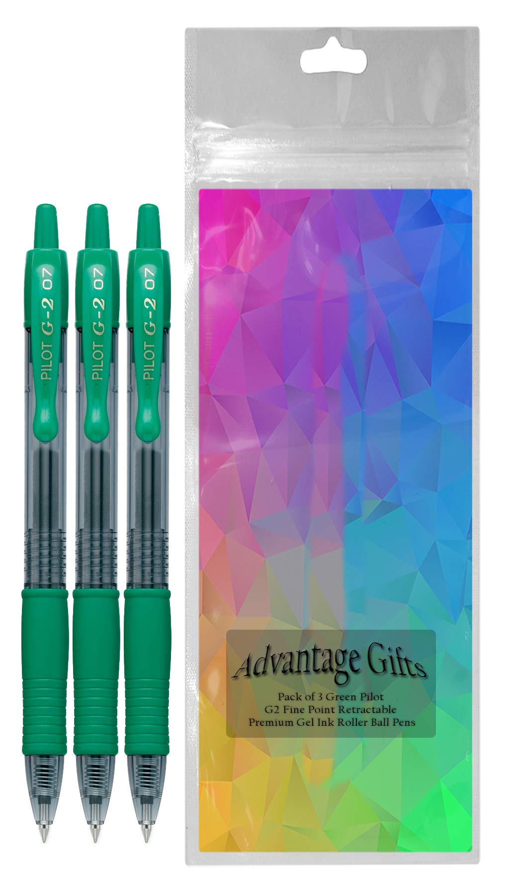 Advantage Gifts G2 Retractable Premium Gel Ink Roller Ball Pens Fine Point Fine Point (.7mm) Green