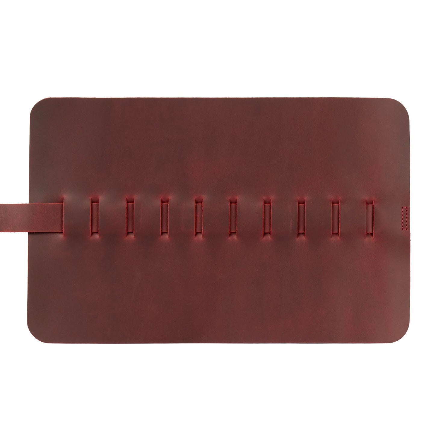 Londo Genuine Leather Retro Pen and Pencil Case - Metal Snap Fastener, Pencil Pouch Stationery Bag